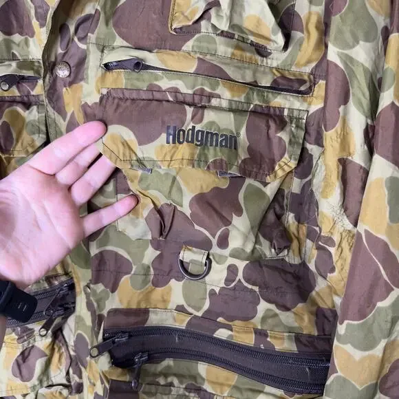 Vintage Lakestream Hodgman Men Large Jacket Camo Utility Hunting Fishing Outdoor - Picture 12 of 16